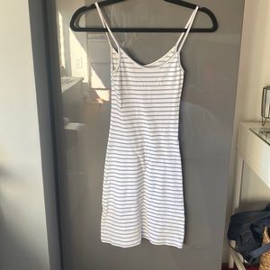 BLUE AND WHITE STRIPPED BRANDY DRESS